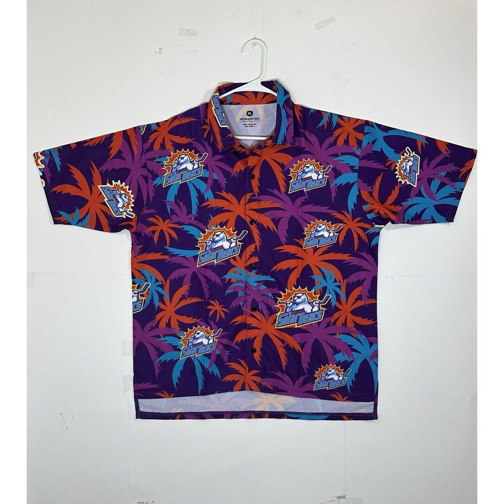 POWERTEK NHL Hockey Orlando Solar Bears Hawaiian Shirt IHL FL Team Men’s XL RARE